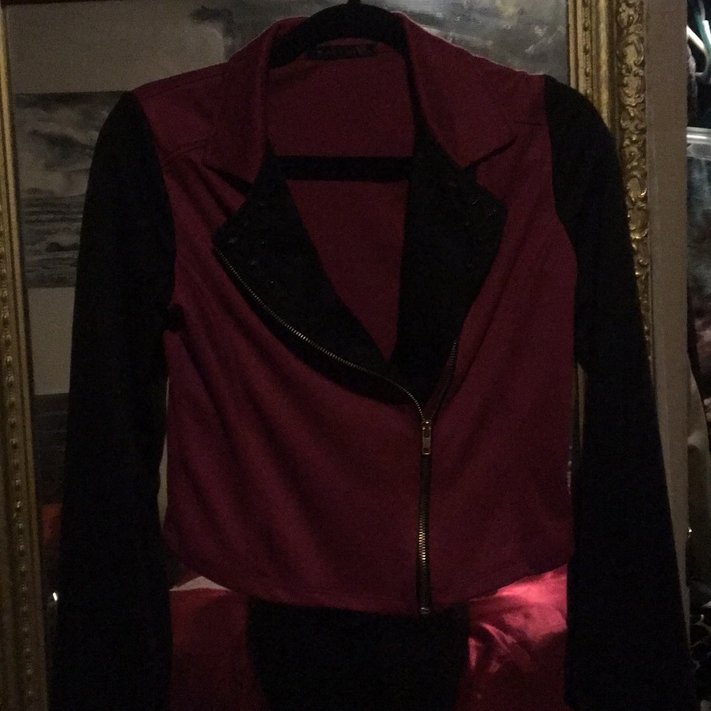 Cool studded jacket blouse